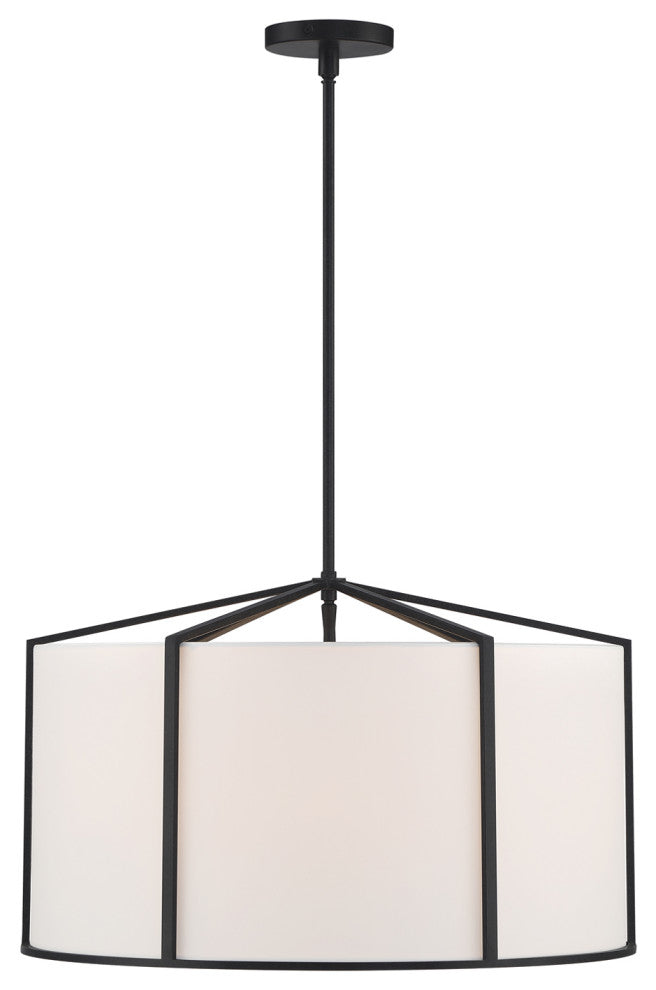 Carlyn 6 Light Black Pendant