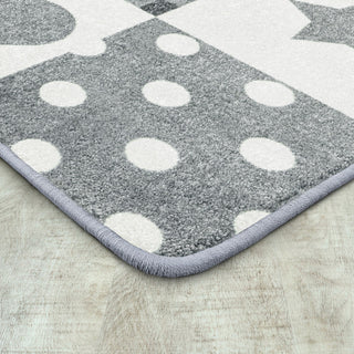 Patchwork Girl 3'10" x 5'4" area rug in color Cloudy