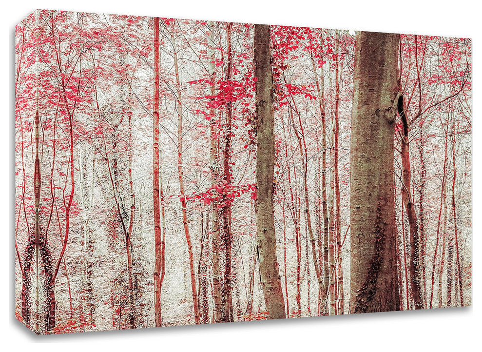 Pink & Brown Fantasy Forest by Brooke T. Ryan, Print on Canvas, 28" x 20"