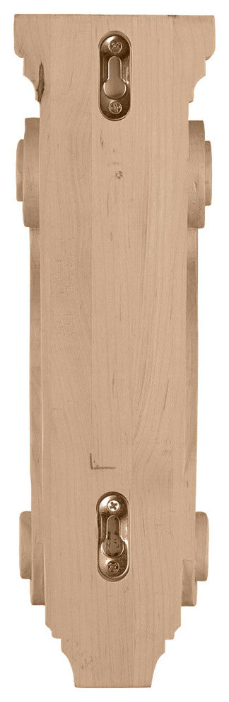 3 7/8"W x 8"D x 13"H Boston Traditional Scroll Corbel, Red Oak