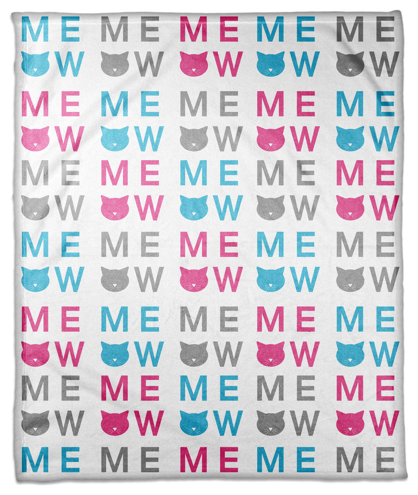 Meow 50x60 Coral Fleece Blanket