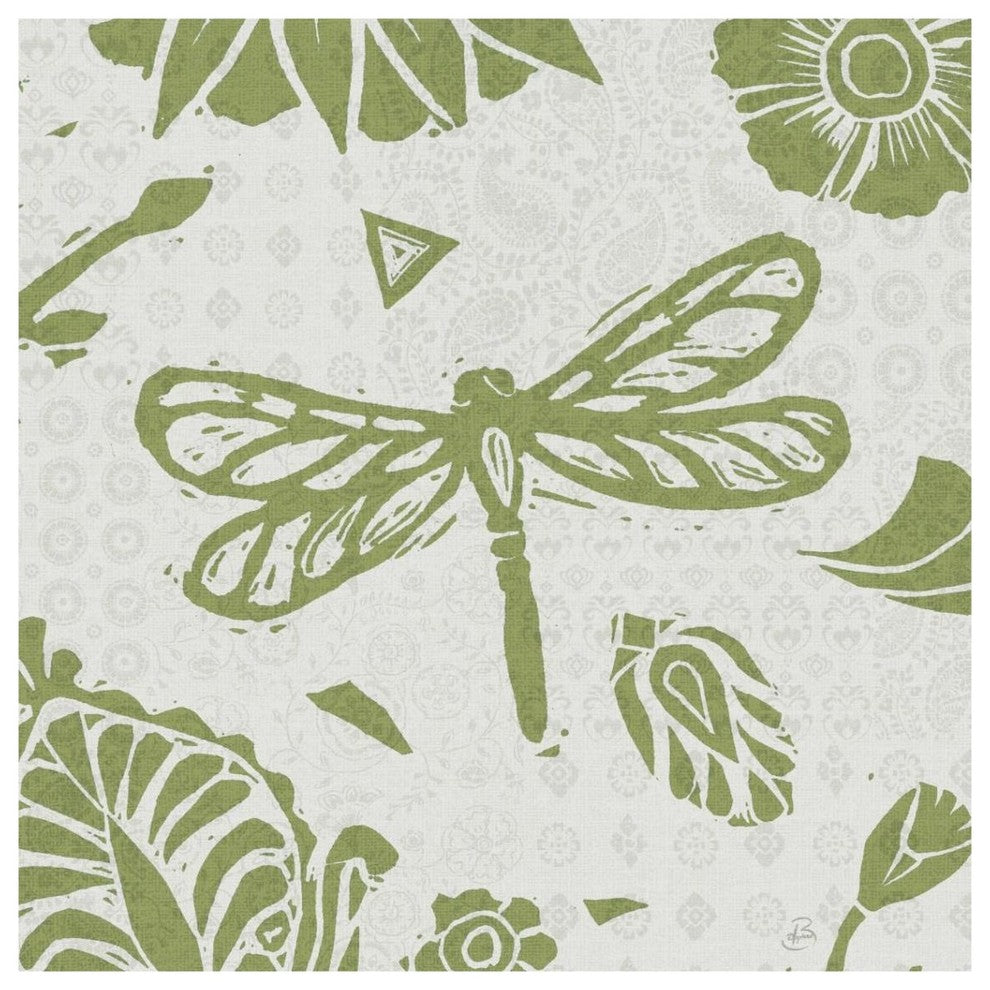 "Nordic Woodcut VIII" Digital Paper Print by Daphne Brissonnet, 38"x38"