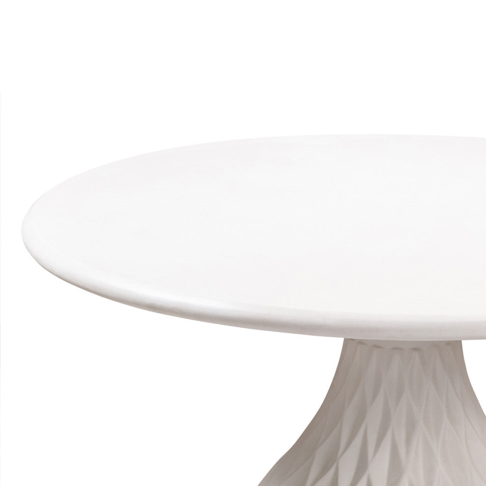 Tulum Ivory Concrete Dining Table - Ivory