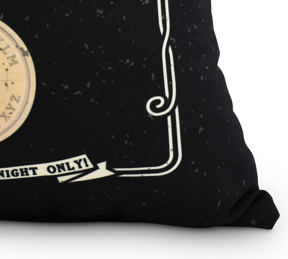 The Psychic Eye 20" Cream Halloween Print Decorative Throw Pillow