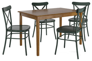 Banet Oak 48-inch Rectangle Dining Set, 5 Piece Set, Antique Sage Green