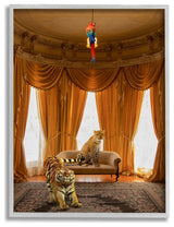 Jungle Animals Relaxing in Classical Architectural Interior,1pc, each 16 x 20