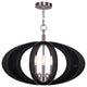 Woodbridge Lighting Fins Aquatech 3-light Wood Foyer Pendant in Black/Nickel