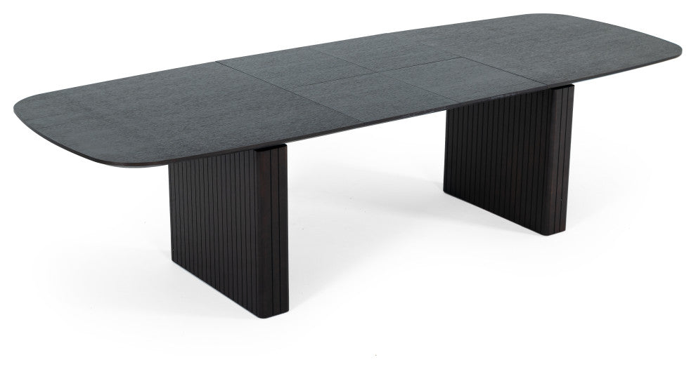 Modrest Calhoun Modern Smoked Oak Extendable Dining Table