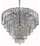 Elegant Falls Dining Room Light, Chrome Finish With Royal Cut Crystal