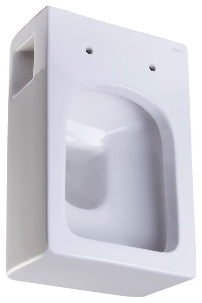 Square Modern Wall Mount Dual Flush Toilet Bowl