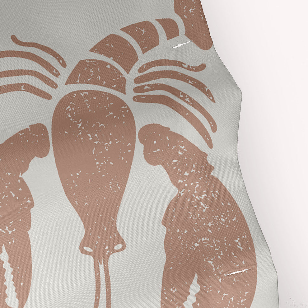 Lobster Fest Mauve 70" w x 73" h Shower Curtain