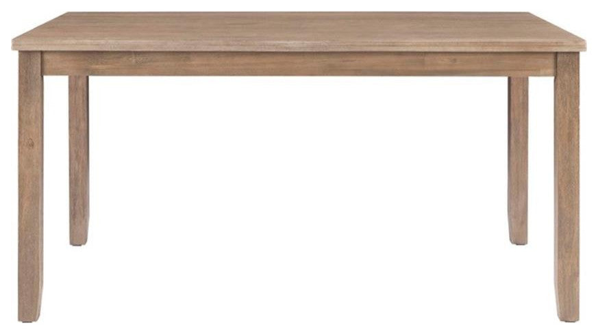 Linon Jordan Wood Dining Table in Washed Gray