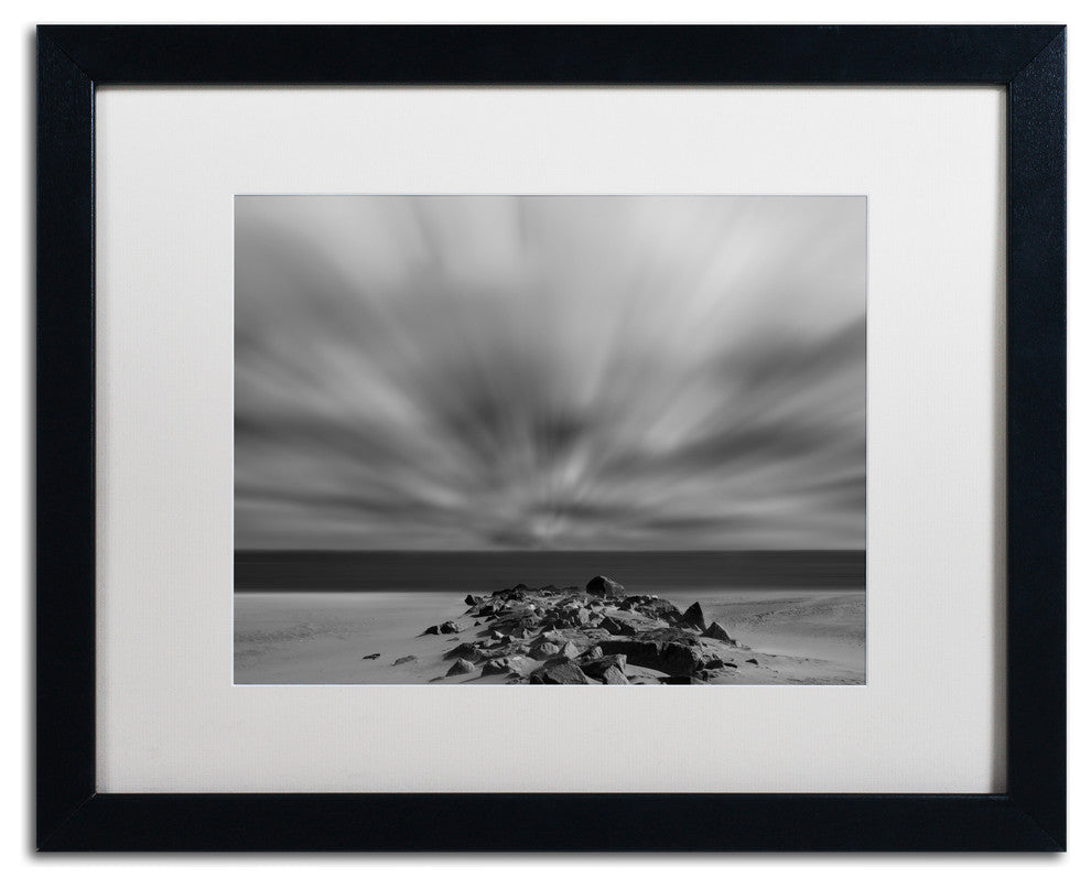 PIPA Fine Art ''Windy Beach'' Matted Framed Art, 20x16