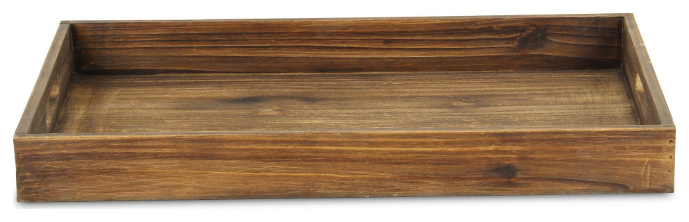 Minimalist Dark Brown Wooden Tray