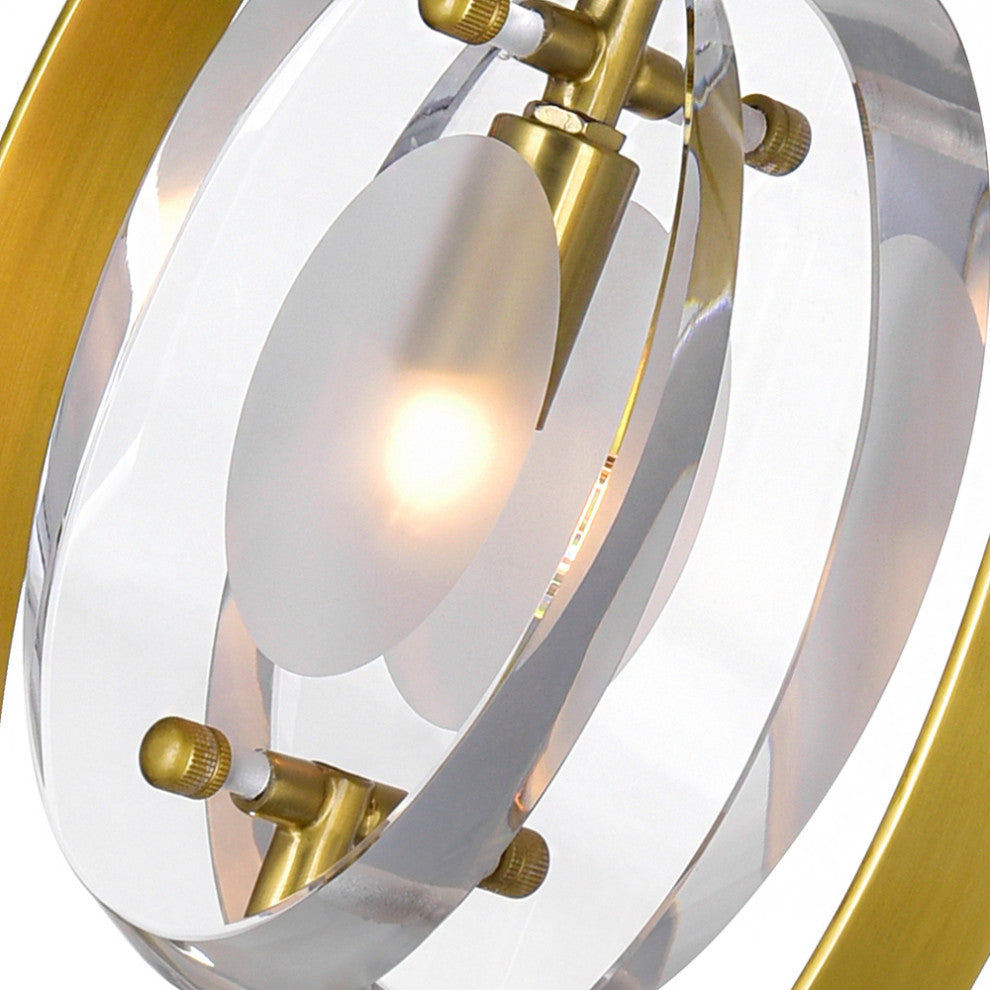 Iris 9 Light Pendant With Sun Gold Finish