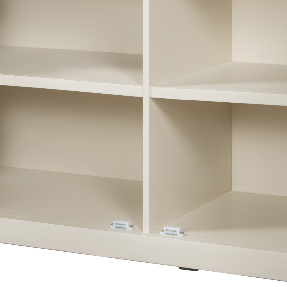 60-inch Wood Sideboard with Drawers and Shelves, White, 60'' X 36''