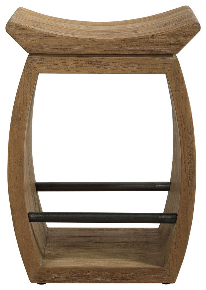 Uttermost Connor Modern Wood Counter Stool 24988