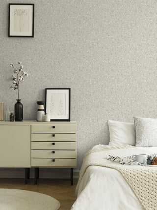 Hummelvik Light Grey Daisy Trail Wallpaper, Bolt