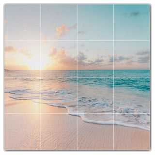 Sunset Ceramic Tile Wall Mural HZ500996-44M. 24" x 24"