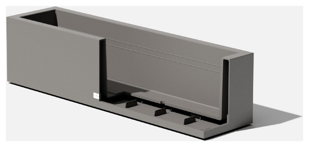 Veradek Block Series Trough 36" Planter, Grey