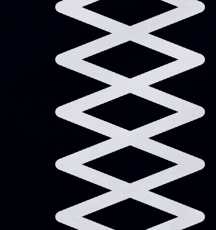 Lace Up Geometric Print Placement, Bewitching, Set of 4