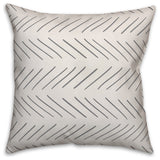Gray and White Modern Chevron 16x16 Throw Pillow Cover