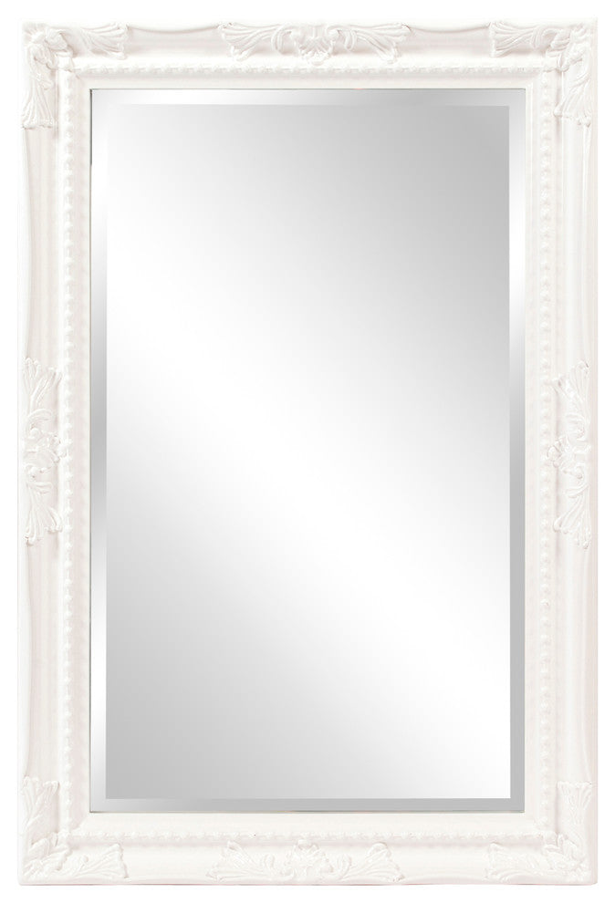 Howard Elliott Queen Ann Rectangular Mirror, White