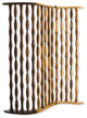 74" Natural Solid Wood Three Panel Screen Room Divider