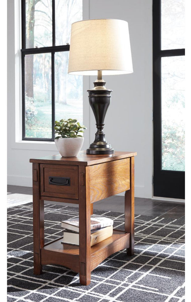 Breegin Contemporary Brown Chair Side End Table