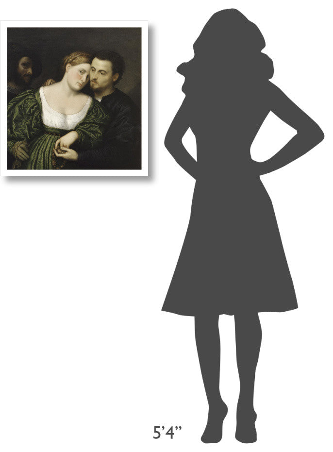 "The Venetian Lovers" Digital Paper Print by Paris Bordone, 23"x24"
