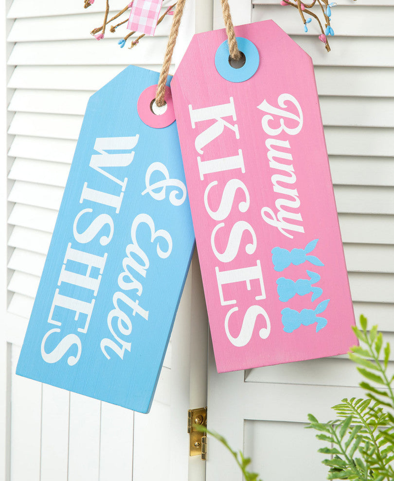 24'' Easter Wooden Doorknob Hanging Decor