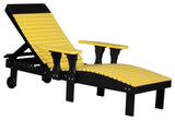 Poly Reclining Lounge Chair, Yellow & Black