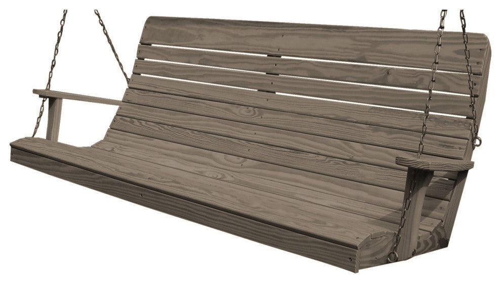 Pressure Treated Pine Highback Swing, Gray Stain, 5 Foot