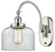 Bell Sconce, Polished Nickel, Clear, Clear