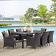 Espresso Mocha Convene 9-Piece Outdoor Patio Dining Set