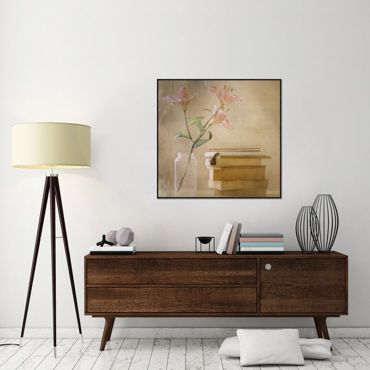 "Slowly But Surely" Framed Canvas Giclee by Delphine Devos, 41x41"