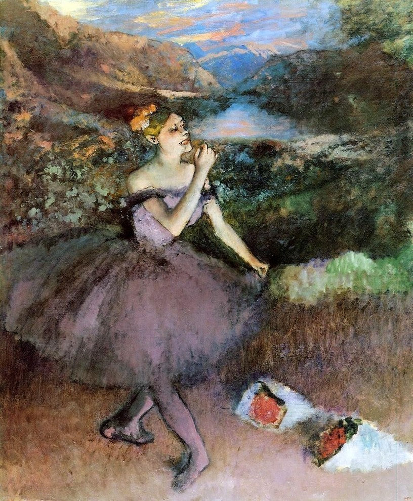 Edgar Degas Dancer With Bouquets, 20"x25" Wall Decal