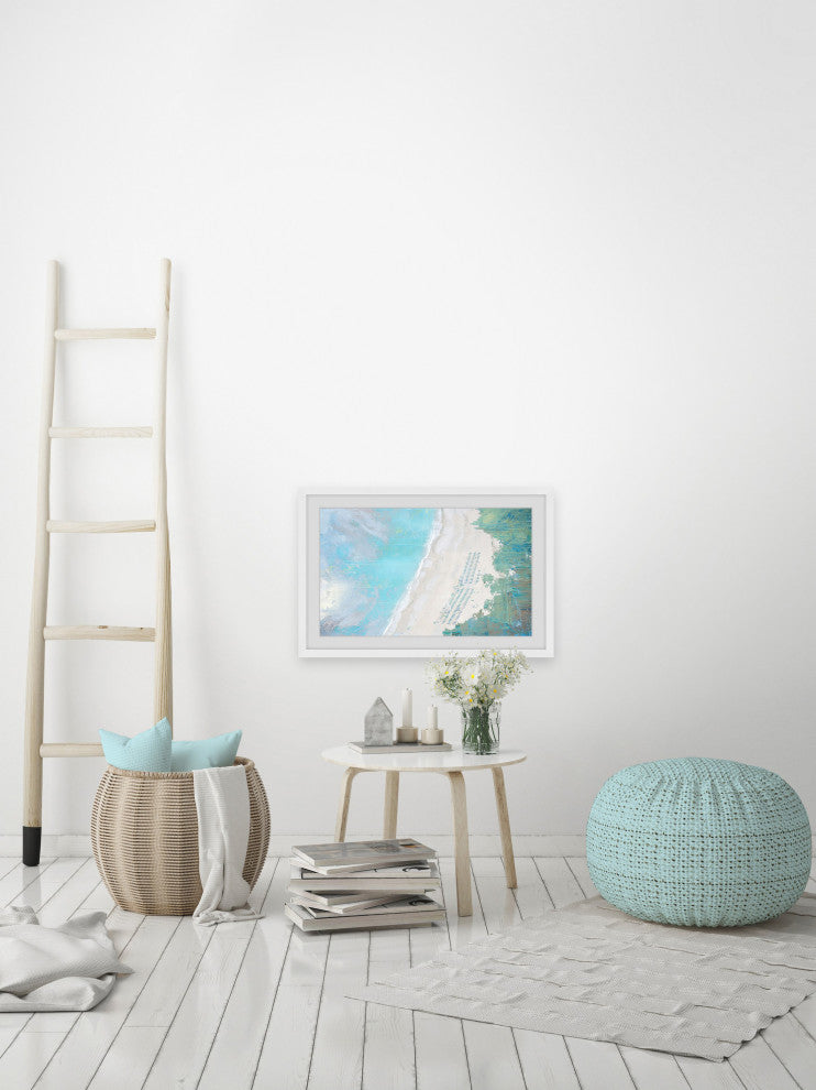 "Coastal Sand" Framed Painting Print, 36"x24"