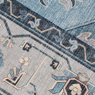 Amer Rugs Myra Shantalle MYR-2 Blue Power-loomed - 2'8" X 10' Runner Area Rug