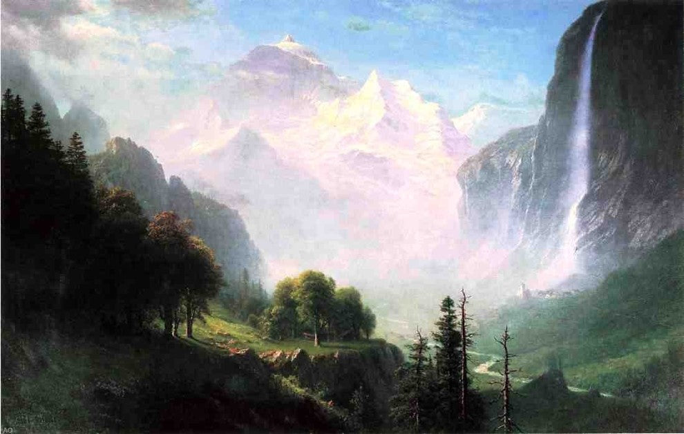 Albert Bierstadt Staubbach Falls Near Lauterbrunnen Switzerland Wrapped Canvas