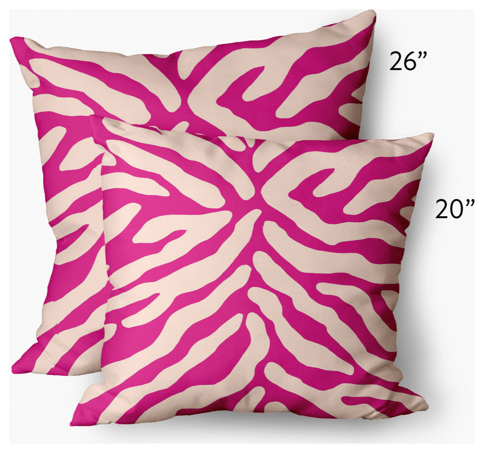 Animal Stripe Decorative Throw Pillow, Orchid, 26"x26"