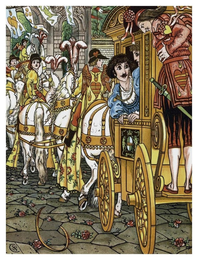 "Frog Prince - Procession" Digital Paper Print by Walter Crane, 38"x50"