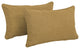 20"x12" Outdoor Spun Polyester Back Support Pillows, Set of 2, Wheat