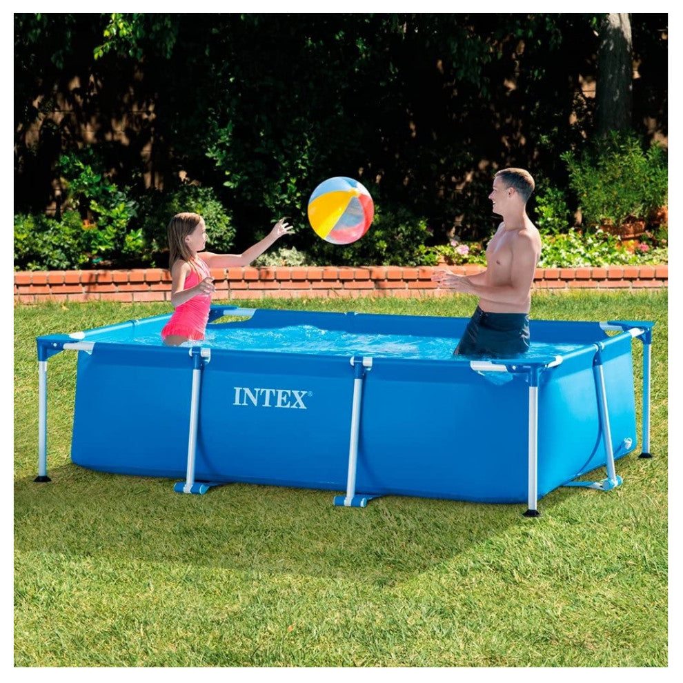 Rectangular Frame Above Ground Swimming Pool with Filter Pump - 8.5' x 5.25'