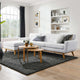 Engage Left-Facing Upholstered Fabric Sectional Sofa - White