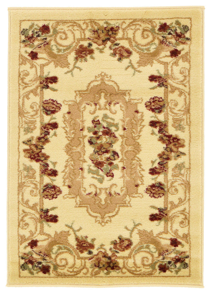 Unique Loom Cream Henry Versailles 2' 2 x 3' 0 Area Rug