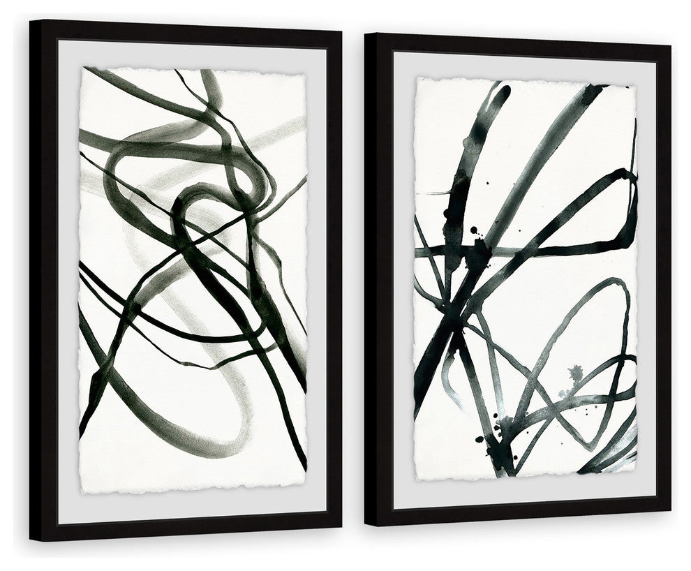 Toxic Lines Diptych, 48"x36"