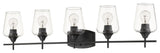 Z-Lite 473-5V Joliet 5 Light 38"W Bathroom Vanity Light - Matte Black