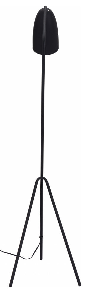 Matte Black Angled Tripod Floor Lamp