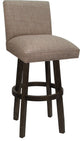 Swivel Wood Counter, Bar or Extra Tall Stool - Sommerville on Vivian Base, Basin Beige - Dark Walnut, 26"